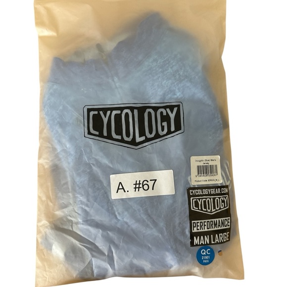 CYCOLOGY Incognito Men's Blue Jersey Performance Cycling Shirt size L - Picture 4 of 4